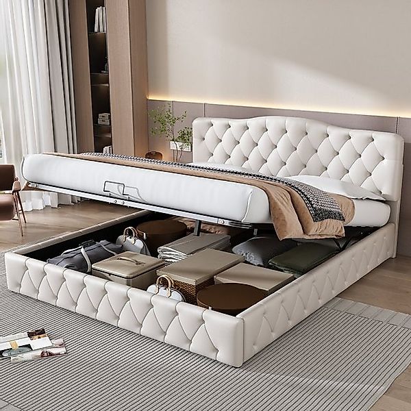 REDOM Polsterbett Doppelbett Bett hydraulisches Funktionsbett (mit Lattenro günstig online kaufen
