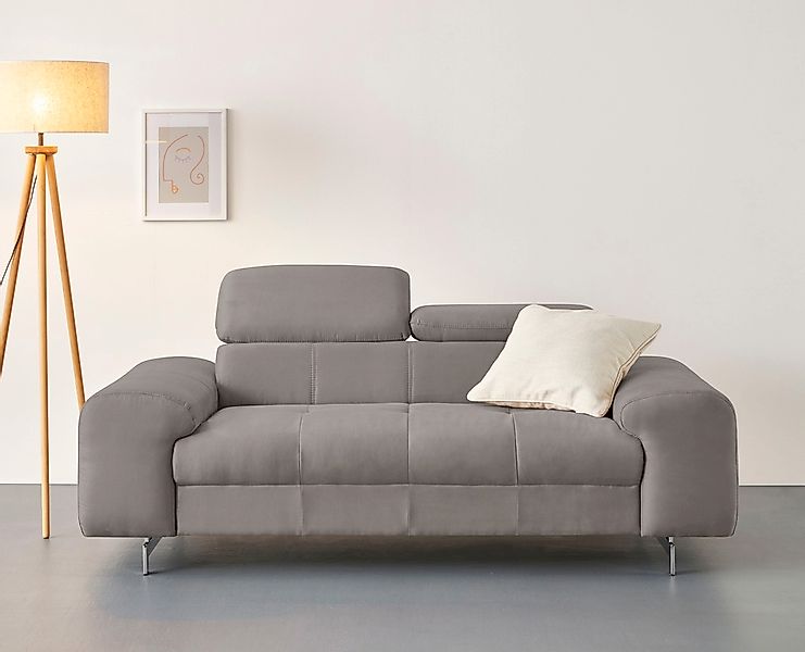 COTTA 2-Sitzer "Chef", Big-Sofa mit Kopfteilverstellung, edle Metallkufen günstig online kaufen