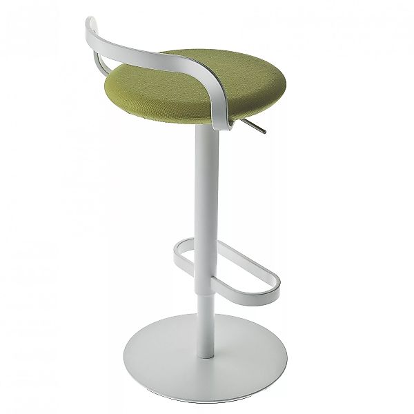 la palma - Mak S110 Barhocker Sitzfläche Stoff 55-80cm - grün, weiß/Stoff H günstig online kaufen
