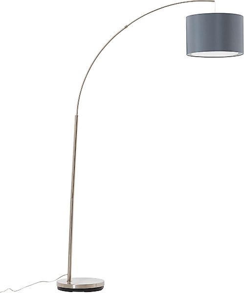 Stehleuchte Clarie, grau, eisenfarben, 180 cm, Stoff/Metall günstig online kaufen
