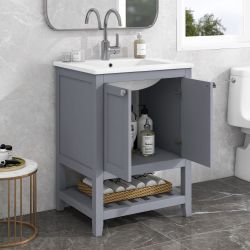 Flieks Waschtisch (1-St), Badezimmerschrank mit Waschbecken, günstig online kaufen