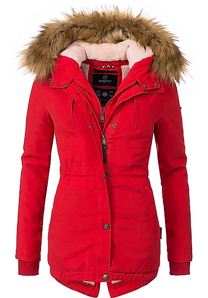 Marikoo Wintermantel "Akira" edler Winterparka mit Kunstfellkapuze günstig online kaufen