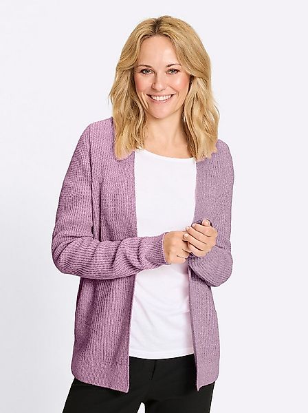 Sieh an! Strickjacke Strickjacke Langarm Rippoptik günstig online kaufen
