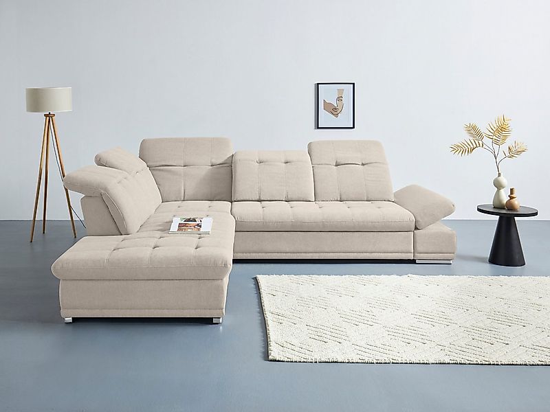 COTTA Ecksofa "Holiday L-Form mit Sitztiefen-, Armteil- und Kopfteilverstel günstig online kaufen