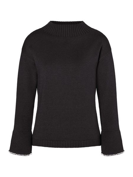 MORE&MORE Rundhalspullover softer Strickpullover mit Perlensaum günstig online kaufen