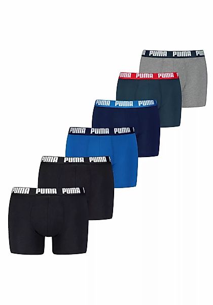 PUMA Boxer, (6er Pack), mit elastischem Logobund günstig online kaufen