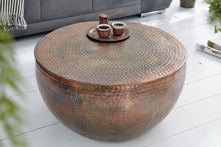 riess-ambiente Couchtisch ORIENT II Ø60cm kupfer geflammt (1-St), Wohnzimme günstig online kaufen