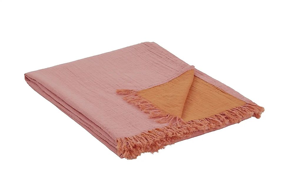 como Plaid  Musselin ¦ rosa/pink ¦ 100% Baumwolle ¦ Maße (cm): B: 130 Dekok günstig online kaufen