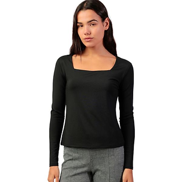Admas  Langarmshirt Top mit langen Ärmeln und quadratischem Kragen Cuadrado günstig online kaufen