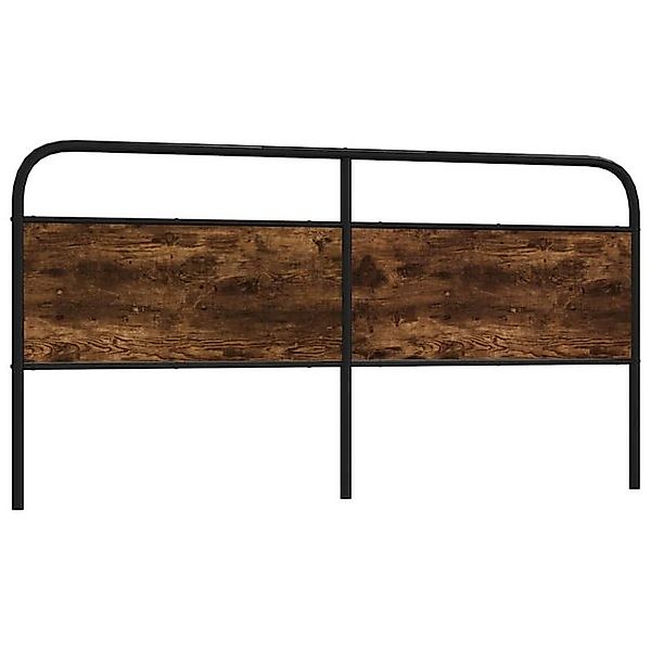 vidaXL Bett, Kopfteil Sonoma-Eiche 190 cm Stahl und Holzwerkstoff günstig online kaufen