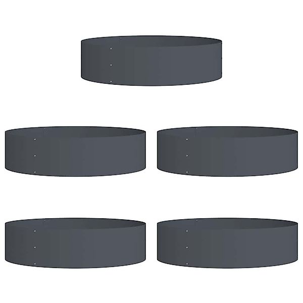 vidaXL Blumentopf Garten 5 pcs Anthrazit günstig online kaufen