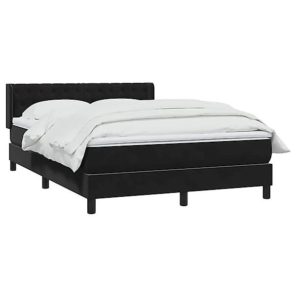 vidaXL Boxspringbett mit Matratze Schwarz 160x210 cm Samt 3318371 günstig online kaufen
