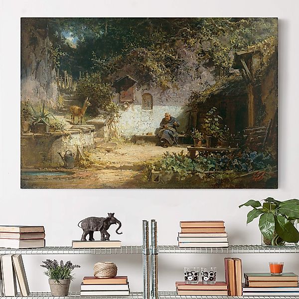 Leinwandbild - Querformat Carl Spitzweg - Ein Reh günstig online kaufen