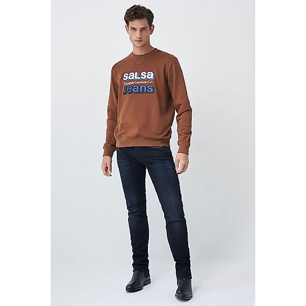 Salsa Jeans 125475-111 / Slim Branding Pullover XL Brown günstig online kaufen