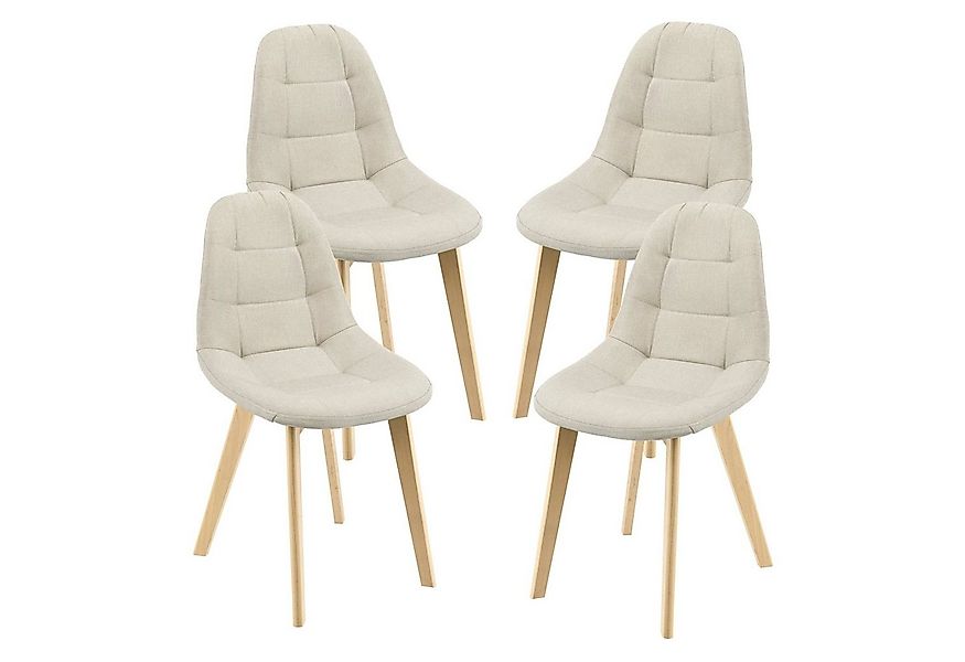 en.casa Esszimmerstuhl, »Kopparberg« Polsterstühle 4er Set Küchenstuhl Stof günstig online kaufen