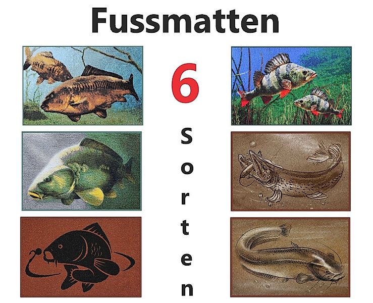 Delphin.sk Fußmatte Fußmatten 6 Sorten Fischmotive günstig online kaufen