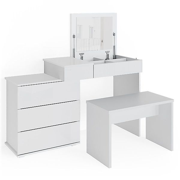 Vicco Schminktisch Lotos, Weiß, 117 cm günstig online kaufen