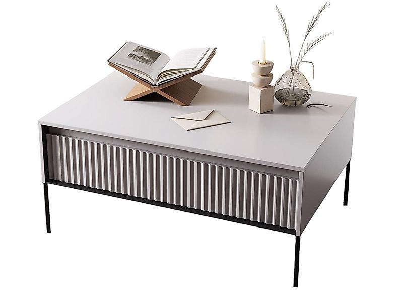 Compleo Couchtisch FLORE mit 1 Schubladen, Modern Kaffeetisch für Wohnzimme günstig online kaufen