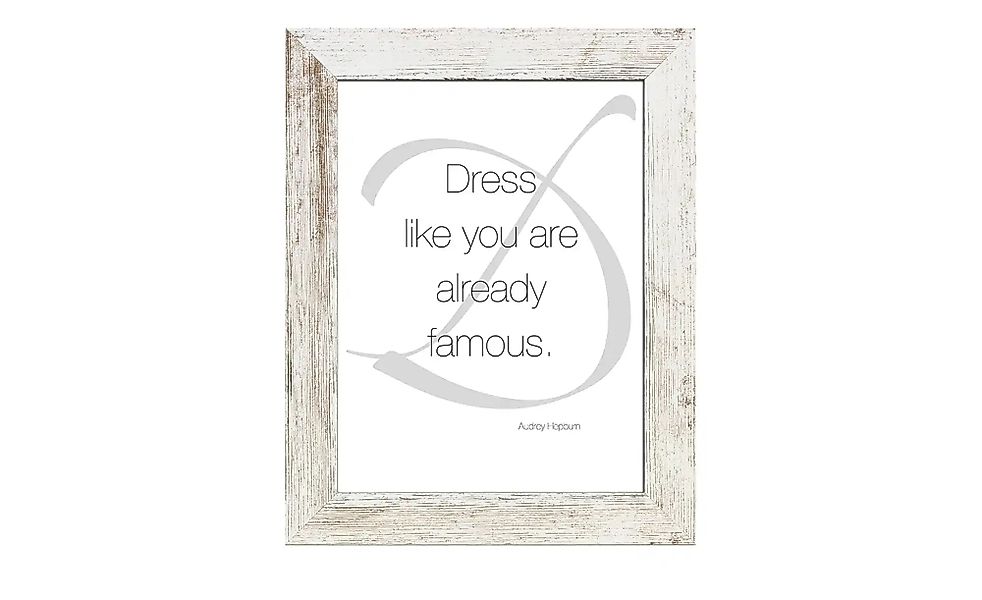 Bilderrahmen 18x24 cm  Hollywood ¦ weiß ¦ Massivholz ¦ Maße (cm): B: 23 H: günstig online kaufen