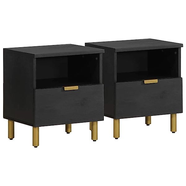 vidaXL Nachttisch Schwarz 40x33x46 cm Holzwerkstoff 4017655 günstig online kaufen