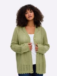 Sheego Strickjacke Ajourstrickjacke günstig online kaufen