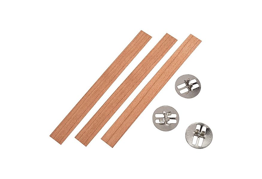 VBS Stumpenkerze Holzdochte mit Halter (6-tlg), 3 Stück günstig online kaufen