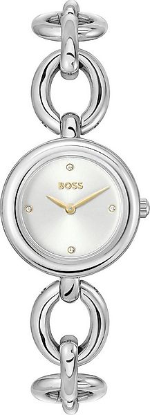 BOSS Quarzuhr LIVE 1502791, Armbanduhr, Damenuhr, Edelstahlarmband, analog, günstig online kaufen