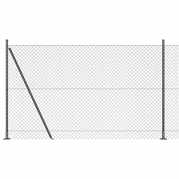 vidaXL Zaunpfosten Grau 10 x 1,5 m 40 x 40 mm Maschen Stahl und PVC 3351260 günstig online kaufen