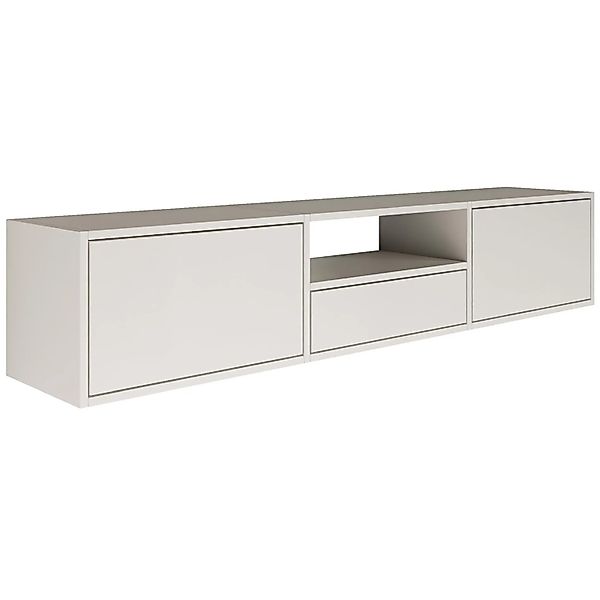 Selsey TV-Hängeboard Framme 150 cm mit Ablage Weiß günstig online kaufen