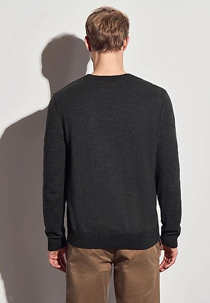 STREET ONE MEN Rundhalspullover, aus reiner Baumwolle günstig online kaufen