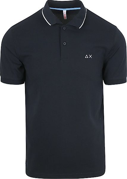 Sun68 Poloshirt Small Stripe Collar Navy  - Größe XL günstig online kaufen