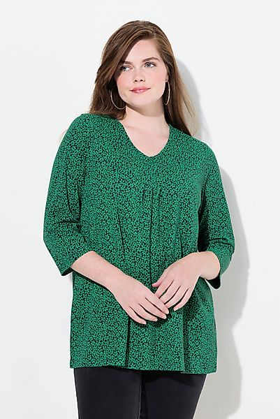 Ulla Popken Longsleeve Shirt Blüten A-Linie günstig online kaufen