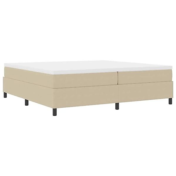 vidaXL Boxspringbett Hellgrau und Weiß 203 x 200 x 60 cm Cordstoff 3337486 günstig online kaufen