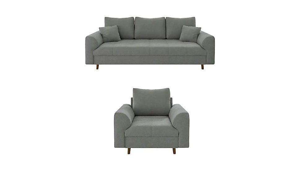 S-STYLE Polstergarnitur 3+1  Lars ¦ grau ¦ Maße (cm): B: 210 H: 81 Polsterm günstig online kaufen