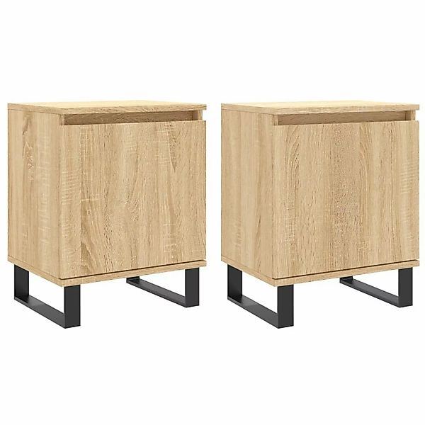 vidaXL Nachttische 2 Stk Sonoma-Eiche 40x30x50 cm Holzwerkstoff Modell 1 günstig online kaufen