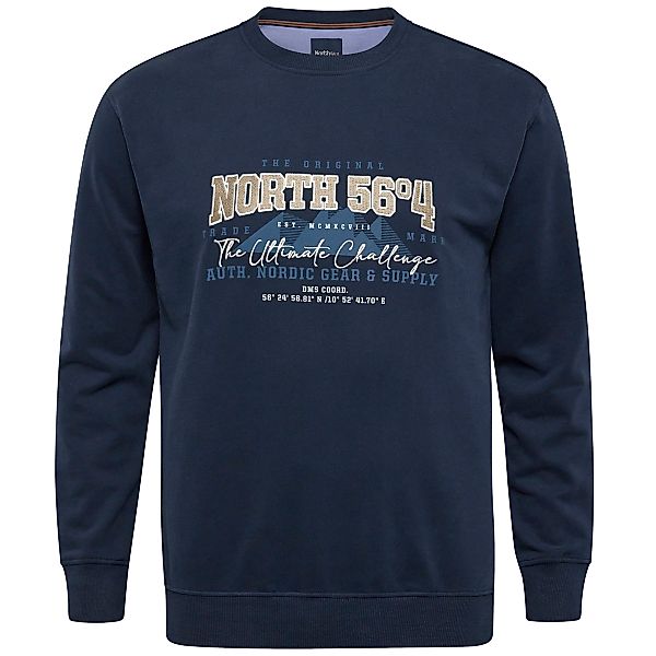 North Sweatshirt mit Logo-Stickerei Farbe dunkelblau Größe: 4XL günstig online kaufen