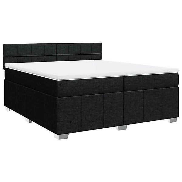 vidaXL Boxspringbett mit Matratze Schwarz 200x200 cm Stoff 3287177 günstig online kaufen