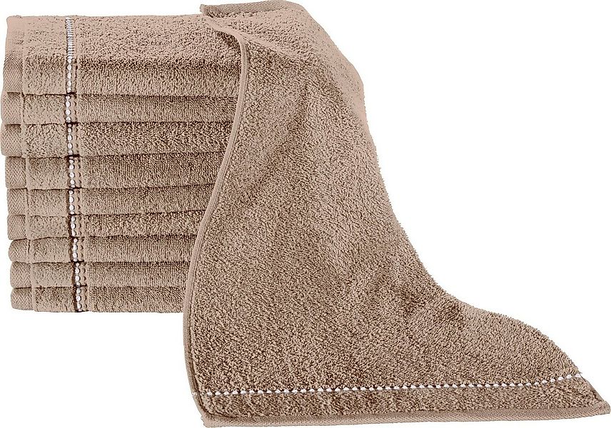 Erwin Müller Gästehandtuch Gästetuch "Mannheim" 10er-Pack, Frottier, Walk-F günstig online kaufen