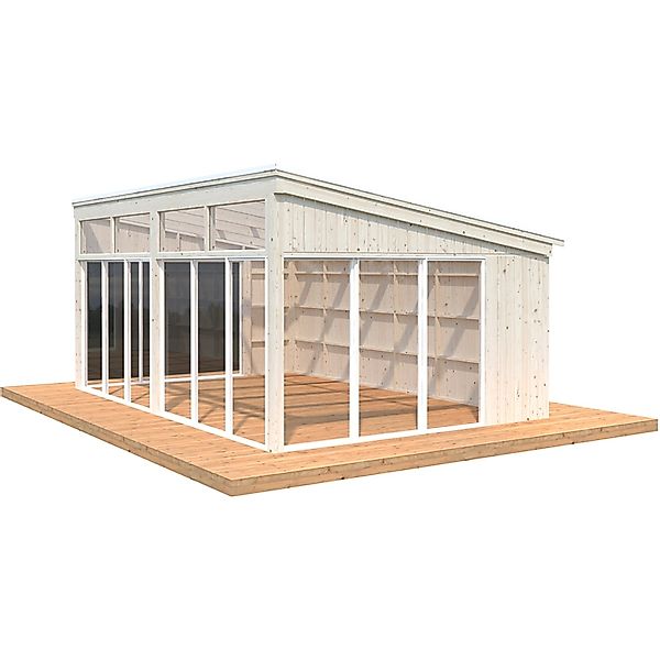 Palmako Pavillon Nova 21,5 m² Natur Unbehandelt 602 cm x 396 cm günstig online kaufen
