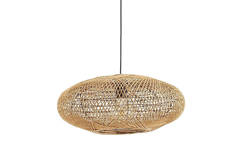 Trio Pendelleuchte  1-flammig  mit Sisal Schirm   ¦ holzfarben ¦ Maße (cm): günstig online kaufen