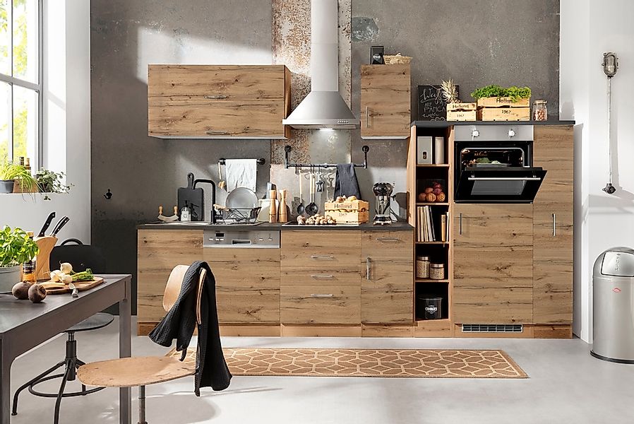 KOCHSTATION Küchenzeile »KS-Colmar«, ohne E-Geräte, Breite 330 cm günstig online kaufen