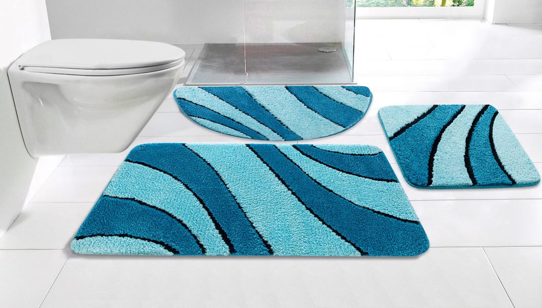 my home Badematte "Anna, Badvorleger, Badezimmer Teppich" Höhe 16 mm rutsch günstig online kaufen