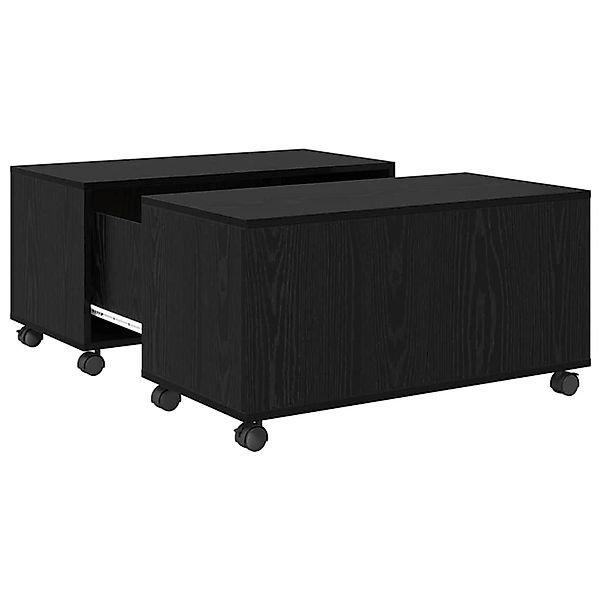 vidaXL Couchtisch Schwarz Eichen-Optik 75 x 75 x 38 cm Holzwerkstoff 875482 günstig online kaufen