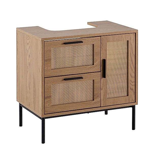 KADIMA DESIGN Waschbeckenunterschrank Waschbeckenunterschrank Eiche-Optik 6 günstig online kaufen