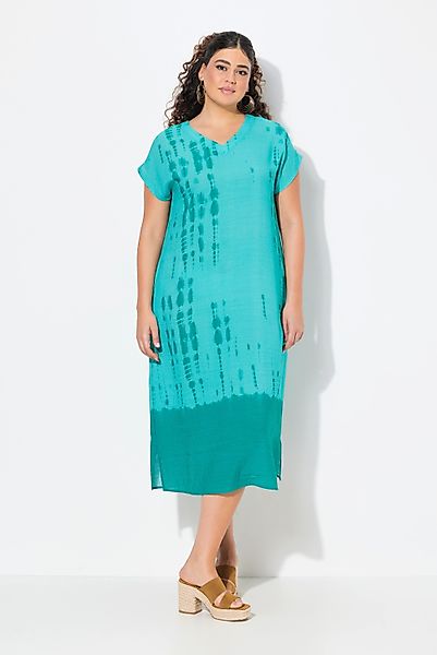 Ulla Popken Midikleid Kaftan Leinenmix Batikdruck günstig online kaufen