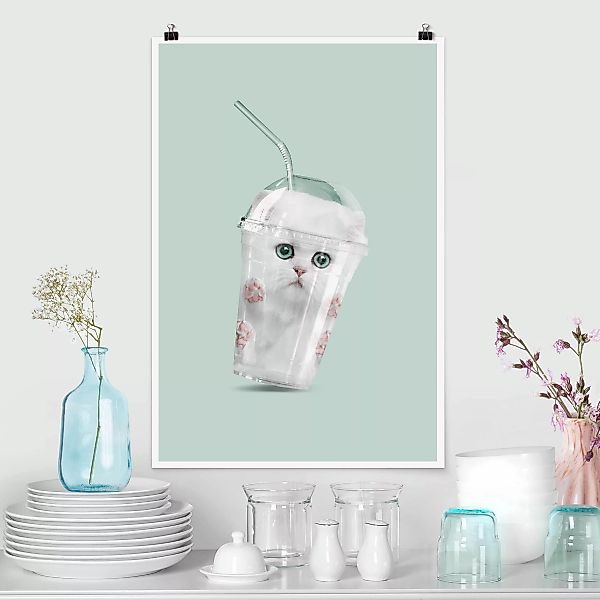 Poster - Hochformat Shake mit Katze günstig online kaufen