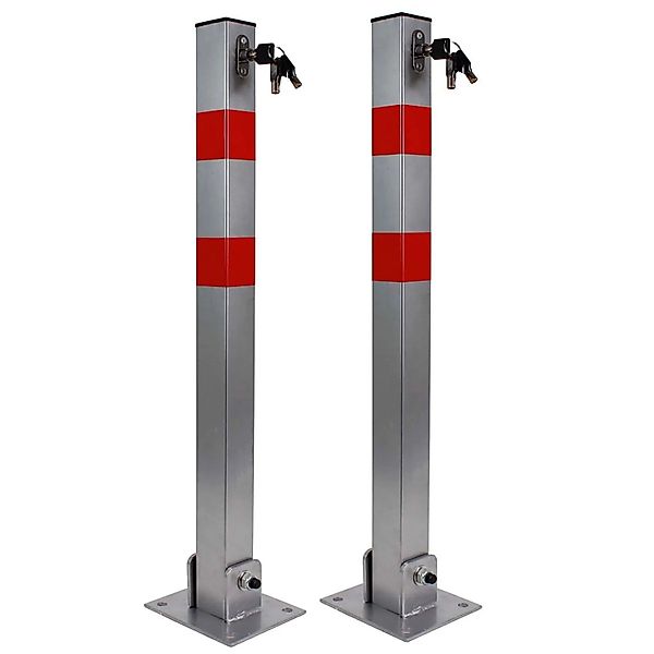 TRUTZHOLM 4x Absperrpfosten Eckig Parkplatzsperre Klappbar Standfuß günstig online kaufen