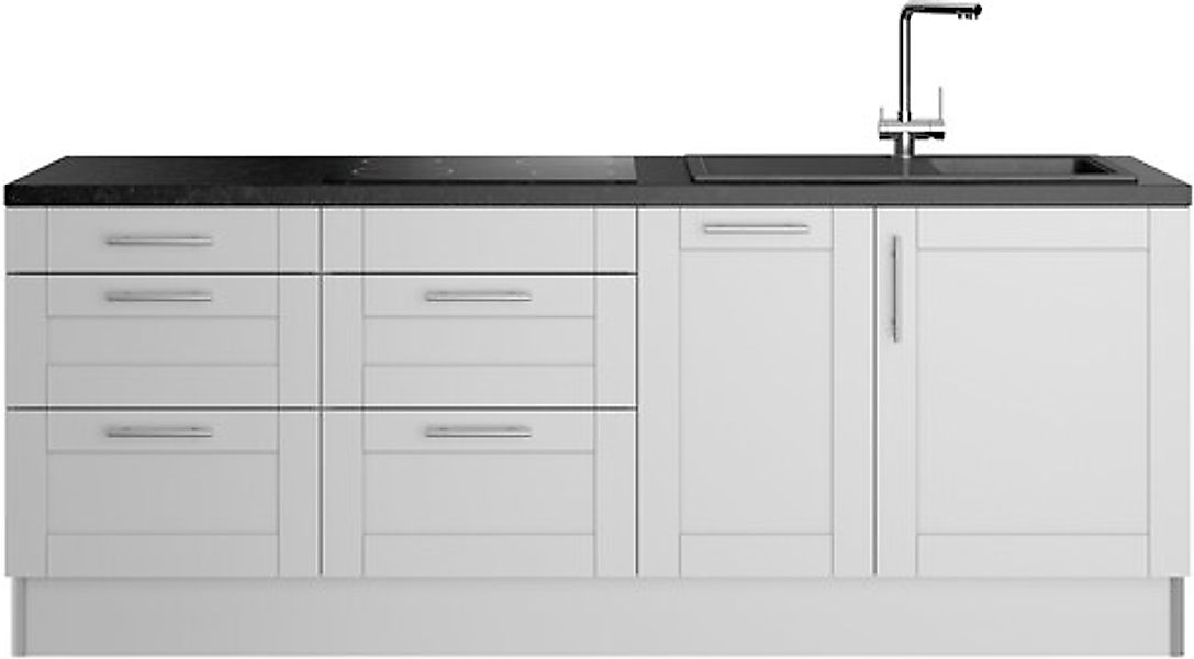 KOCHSTATION Küche »KS-Ahus« Breite 225 cm, wahlw. Mit E-Geräten, Soft Close günstig online kaufen