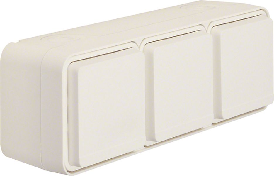 Berker SCHUKO-Steckdose 3fach Klappdeck. polarweiß 47733512 günstig online kaufen