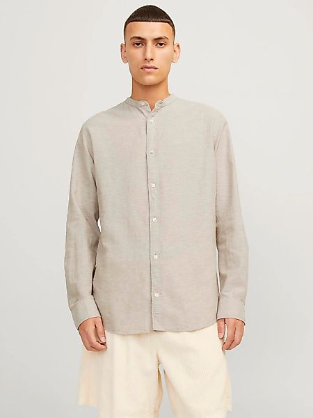 Jack & Jones Langarmhemd "JJELINEN BLEND BAND SHIRT LS SN" günstig online kaufen